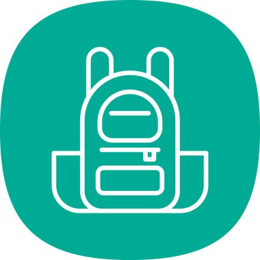 sırt çantası simgesi, vektör illüstrasyonu basit tasarım