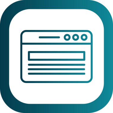 Web sayfası simgesi, vektör illüstrasyonu 