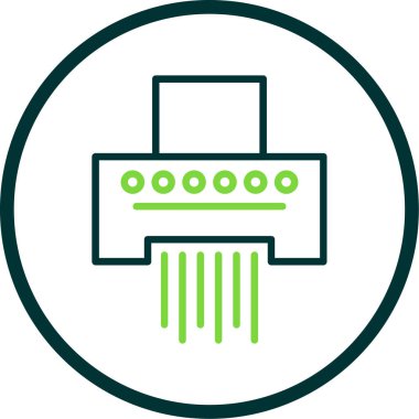 Kağıt Öğütücü düz simgesi, vektör illüstrasyonu 