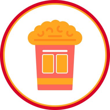 Patlamış mısır kovası. Web simgesi basit illüstrasyon