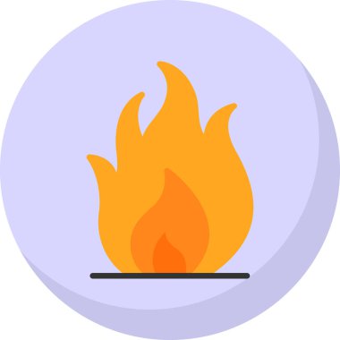 Yangın. Web simgesi basit illüstrasyon