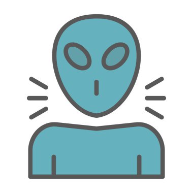 Uzaylı. Web simgesi basit illüstrasyon 