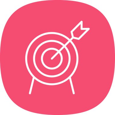 düz hedef simge vektör çizim