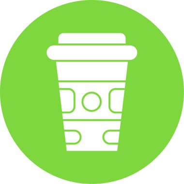 Kağıt bardak ağ simgesi, vektör illüstrasyonu. Kahve hazır. 