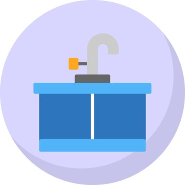 Su musluğu. Web simgesi basit tasarım