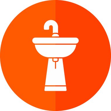 Duş simgesi, basit vektör illüstrasyonu