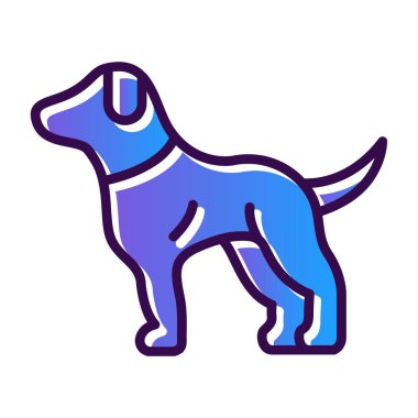 Köpek. Web simgesi basit illüstrasyon 