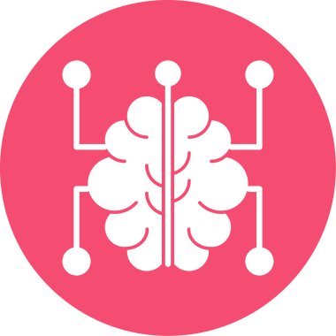 Beyin simgesinin vektör illüstrasyonu