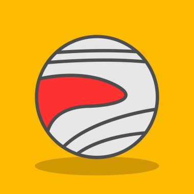 Voleybol ikonu, vektör illüstrasyon