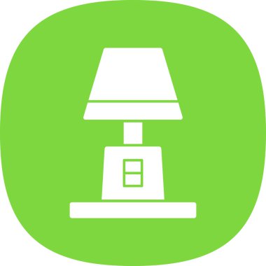 Basit düz lamba ikonu vektör illüstrasyon tasarımı 