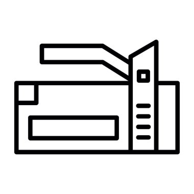 Ofis vektör simgesi. Beyaz arkaplanda izole edilmiş biçim simgesi vektörü, ofis açıları.