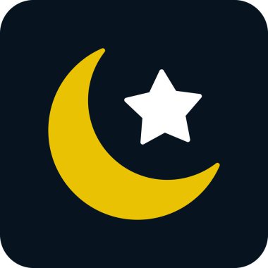 Ay simgesi, vektör illüstrasyonu basit tasarım