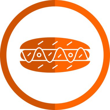 hot dog outline simgesi, vektör illüstrasyonu 