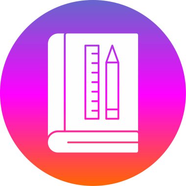 Kitap simgesi, vektör illüstrasyonu basit tasarım