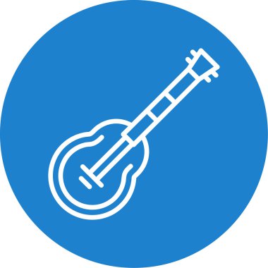 Gitar ikonu. Web için basit müzik vektör simgeleri çizimi