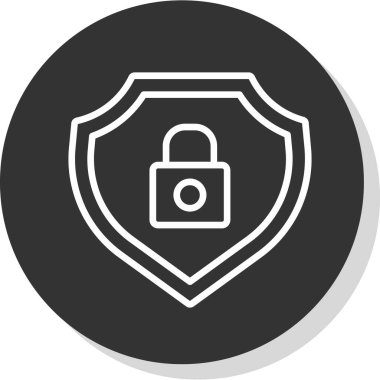 kalkan simgesi logo tasarımı element vektör çizimi 