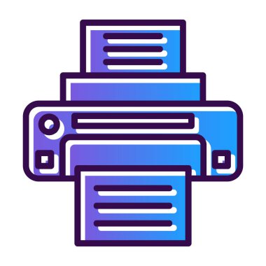  yazıcı web simgesi basit illüstrasyon