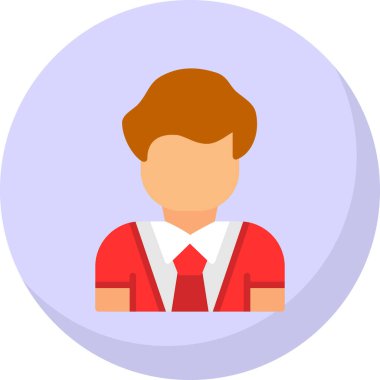 adam düz simge vektör çizim 