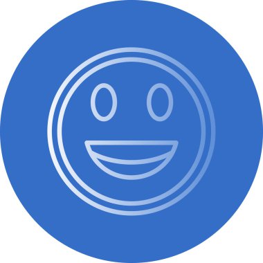 Mutlu bir gülümseme Web simgesi basit illüstrasyon 