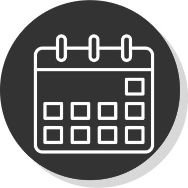 Takvim simgesi vektör illüstrasyonu