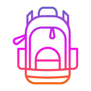 sırt çantası simgesi, vektör illüstrasyonu basit tasarım