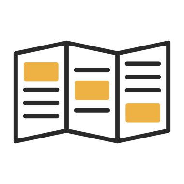 Broşür simgesi, vektör illüstrasyonu basit tasarım