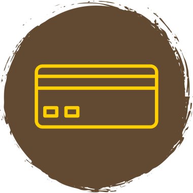 Kredi kartı simgesi, beyaz üzerinde vektör illüstrasyonu