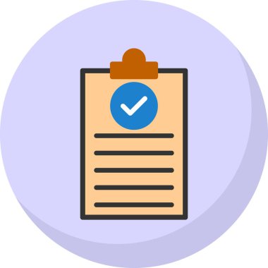 Kontrol listesi simgesi vektör illüstrasyonu