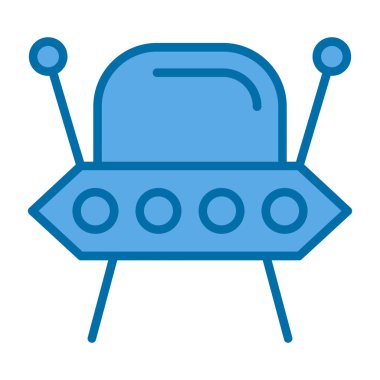 uzay gemisi kapsülü ikon vektör çizimi