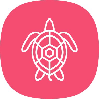 Beyaz arkaplanda izole edilmiş kaplumbağa vektör simgesi