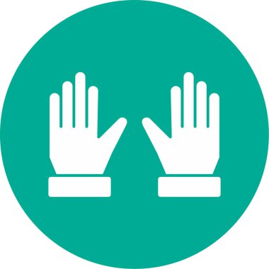 Eldivenler düz simge, vektör çizimi  