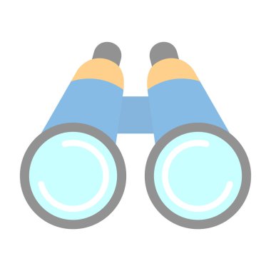 Dürbün simgesi, vektör illüstrasyonu basit tasarım