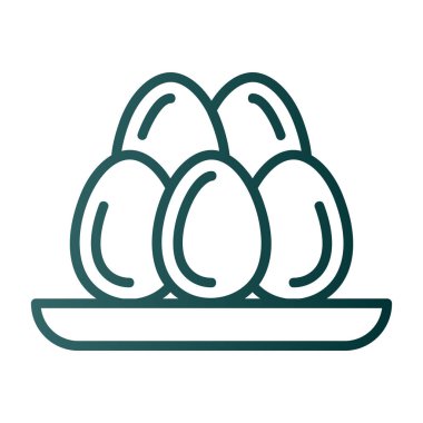 Tavuk yumurtası. Web simgesi basit illüstrasyon