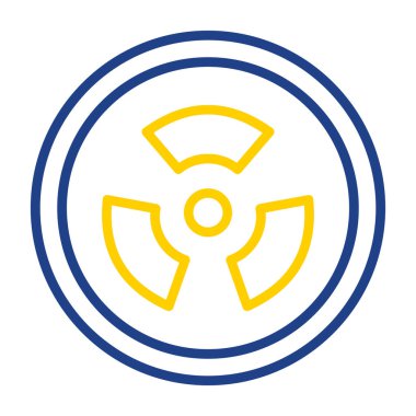 Radyasyon işareti web simgesi basit resimleme arkaplanı 