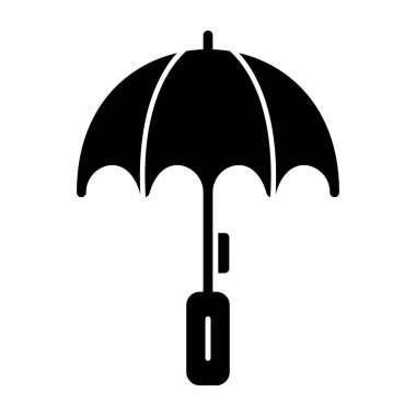 Şemsiye simgesi. Şemsiye vektör simgesi web için basit örnek