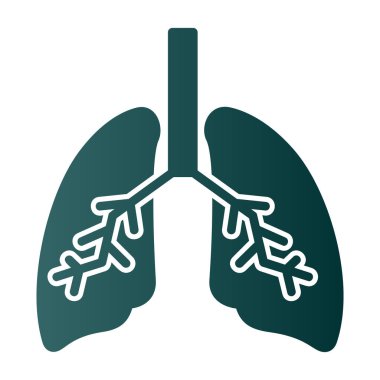 akciğerler web simgesi basit illüstrasyon 