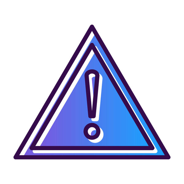alert icon vector. outline alert sign. isolated contour symbol illustration