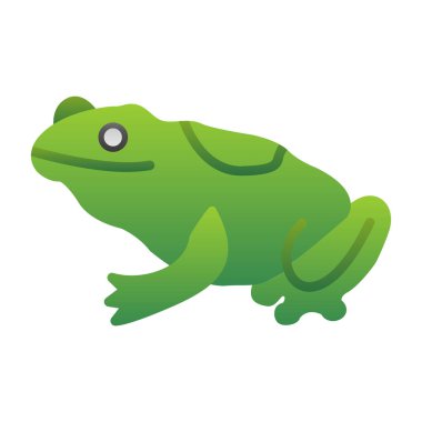 Kurbağa hayvan ikonu. vektör illüstrasyonu