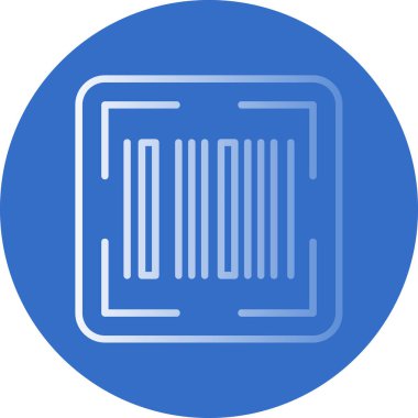 Barkod düz simgesinin vektör illüstrasyonu