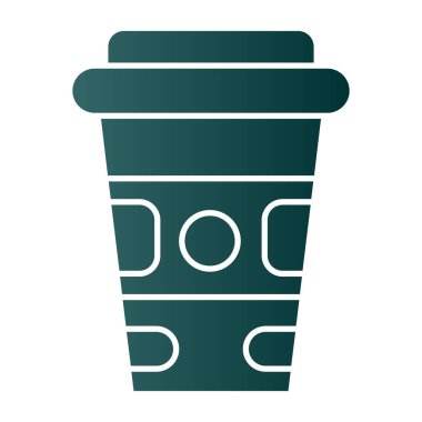 Kağıt bardak ağ simgesi, vektör illüstrasyonu. Kahve hazır. 