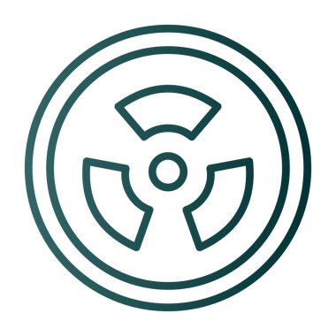 Radyasyon işareti web simgesi basit resimleme arkaplanı 