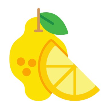 lemon. Web simgesi basit illüstrasyon
