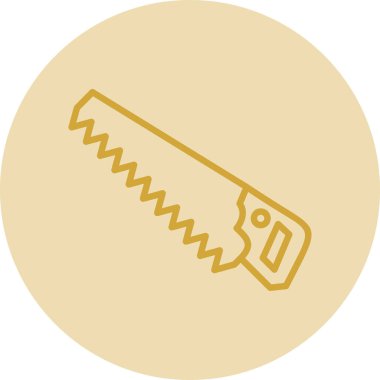 El testeresi simgesi, web basit illüstrasyonu