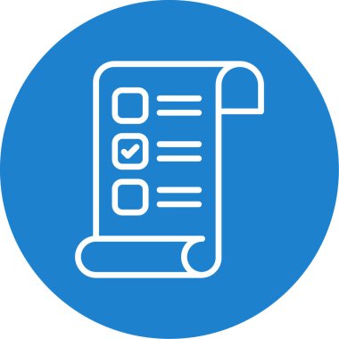 Kontrol listesi. Web simgesi basit illüstrasyon