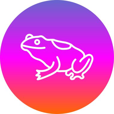 Kurbağa hayvan ikonu. vektör illüstrasyonu