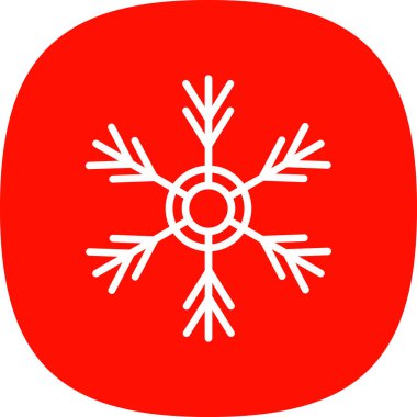 Kar tanesi simgesi, basit vektör çizim 