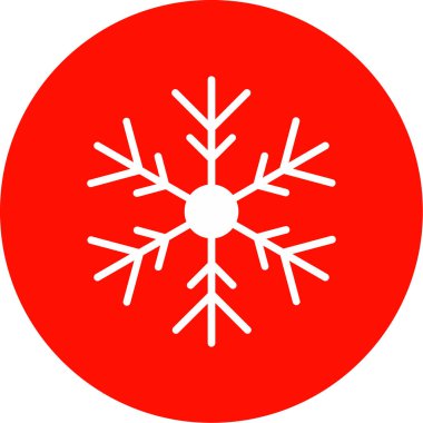 Kar tanesi düz simgesi. Vektör çizim               