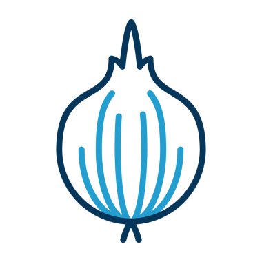 Soğan vektörü simgesi, illüstrasyon 