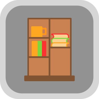 Kitap kitaplığı simgesi doldurulmuş ana hatlar biçiminde