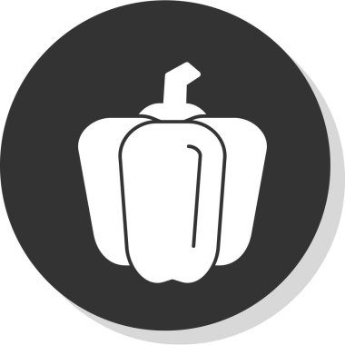 çan biberi simgesi, vektör illüstrasyonu